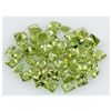 Image 1 : Peridot 15.34 ctw Loose Gemstone 4x4mm Princess Cut