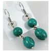 Image 2 : Natural 20.28ctw Turquoise Silver Dangling Earring