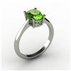 Image 1 : Peridot 1.35 ctw Ring 14kt White Gold