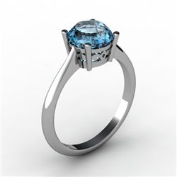 Topaz 1.55 ctw Ring 14kt White Gold