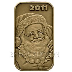 Christmas 2011 Bronze Bar X-1 Santa (with ornament hold