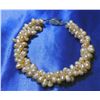 Image 1 : 7--8 Inch 3-Strand Twisted Pearl Bracelet Brass Clasp P