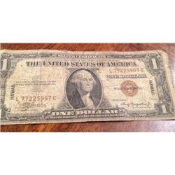 1934 Series WWII Hawaii $1 Silver Certificate Emergency Currency