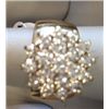 Image 1 : 2 CT Diamond 18 Stone Cluster Ladies Ring