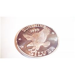 THREE .999 PURE SILVER ONE TROY OZ ROUND EAGLES