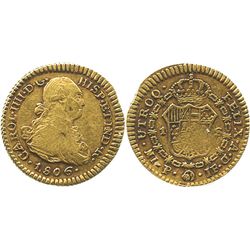 Popayan, Colombia, bust 1 escudo, Charles IV, 1806JF.