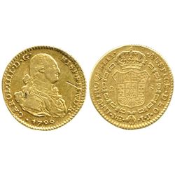 Lima, Peru, bust 2 escudos, Charles IV, 1799IJ.