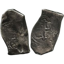 Mexico City, Mexico, cob 8 reales, Philip V, assayer not visible.