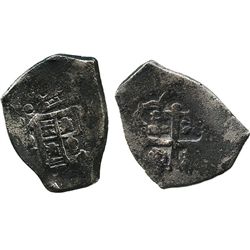 Mexico City, Mexico, cob 4 reales, Philip V, assayer not visible.