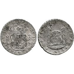 Mexico City, Mexico, pillar 8 reales, Philip V, 1734MF.