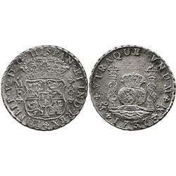 Mexico City, Mexico, pillar 8 reales, Philip V, 1737MF.