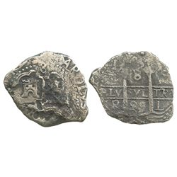 Lima, Peru, cob 8 reales, 1695R.