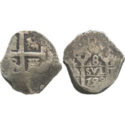 Lima, Peru, cob 8 reales, 1723M.