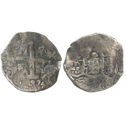 Lima, Peru, cob 8 reales, 1727M.