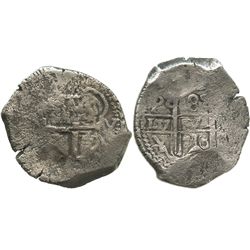 Potosi, Bolivia, cob 8 reales, 1718Y.