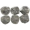Image 1 : Lot of 3 Potosi, Bolivia, cob 4 reales, dates unclear (early 1700s).