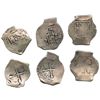Image 1 : Lot of 3 Mexico City, Mexico, cob 8R, Philip IV, assayer P (1640s-50s), ex-Tunis hoard.