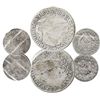 Image 1 : Lot of 3 Colombian silver minors: 2R 1843RS Bogota; 1/2R 1838RU Popayan; and 1/2R 1839RU Popayan.