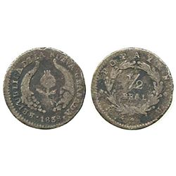 Popayan, Colombia, 1/2 real, 1838RU.