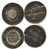 Image 1 : Lot of 2 Colombian 2 decimos: 1867 Bogota (5-point star) and 1870 Medellin.