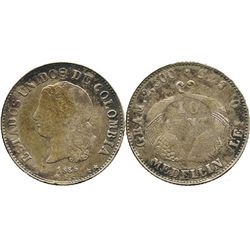 Medellin, Colombia, 10 centavos, 1885.