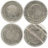 Image 1 : Lot of 2 Colombian 1/2 decimos: Bogota 1871 and Medellin 1872.