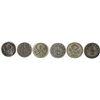 Image 1 : Lot of 3 Colombian 1/4 decimos of Bogota (1864 and 1866) and Popayan (1875).