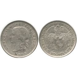 Bogota, Colombia, 50 centavos, 1906.