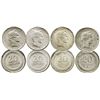 Image 1 : Lot of 4 Bogota, Colombia, 20 centavos: 1945 low B, 1946/5, 1948 B in upper wreath, and 1951.