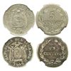 Image 1 : Lot of 2 Ecuador copper-nickel minors in NGC holders: 5c, 1919, 3 berries, AU 58; and 1c, 1909-H, VF