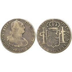 Guatemala, bust 4 reales, Charles IV, 1804M.