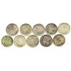 Image 1 : Lot of 10 Guatemala 1R: 1889, 1890, 1894, 1897, 1899 no fineness, 1899 fineness 0.600, 1899 fineness
