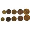 Image 1 : Lot of 5 copper and aluminum-bronze provisional coinage (full denomination set): 5 pesos 1923; 1 pes