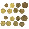 Image 1 : Lot of 8 Guatemalan brass minors: 2c 1932; 1c 1944, 1947, 1949, 1950, 1954 and 1958; and 1/2c 1932.