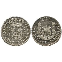 Mexico City, Mexico, pillar 2 reales, Ferdinand VI, 1759M.