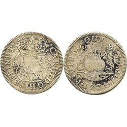 Mexico City, Mexico, pillar 2 reales, Charles III, 1771F.