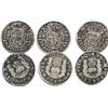 Image 1 : Lot of 3 Mexico City, Mexico, pillar 1R of Philip V and Ferdinand VI: 1740M, 1747M and 1750M.