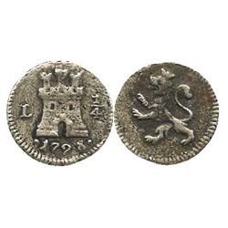 Lima, Peru, 1/4 real, 1798.