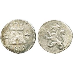 Lima, Peru, 1/4 real, 1806.