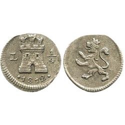 Lima, Peru, 1/4 real, 1812.