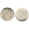 Image 1 : Lima, Peru, 1/2 real, 1858MB, encapsulated NGC MS 64.