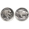 Image 1 : USA (Denver mint), buffalo 5c, 1937, "hobo nickel" with obverse carved by modern artist J. Hughey in