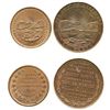 Image 1 : Lot of 2 La Plata, Argentina, copper medals, dated 1882 and 1884.