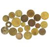 Image 1 : Lot of 21 Canadian copper/brass merchant tokens and medals, mostly late 1800s.