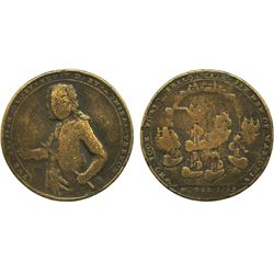 Great Britain, brass Admiral Vernon medal, Portobelo, 1739.