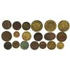 Image 1 : Lot of 19 British copper/brass merchant tokens, ca. 1850-1899.