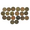 Image 1 : Lot of 20 British copper/brass merchant tokens, mostly "unofficial farthings" of ca. 1840-1870.