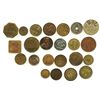 Image 1 : Lot of 23 British copper (mostly) medals and merchant tokens, ca. 1850-1899.