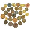 Image 1 : Lot of 31 British copper/brass merchant tokens, ca. 1850-1899.