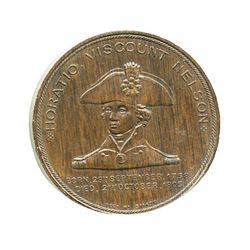 Great Britain, copper medal made from copper salvaged from the Foudroyant (1897), flagship of Lord N